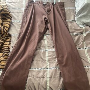 Amazon Essentials Brown Chinos Comfortable Cotton Blend